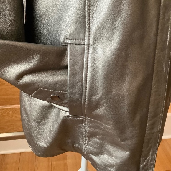 DANIER Metallic Italian Leather Jacket Removable Lining Size M - Picture 10 of 16